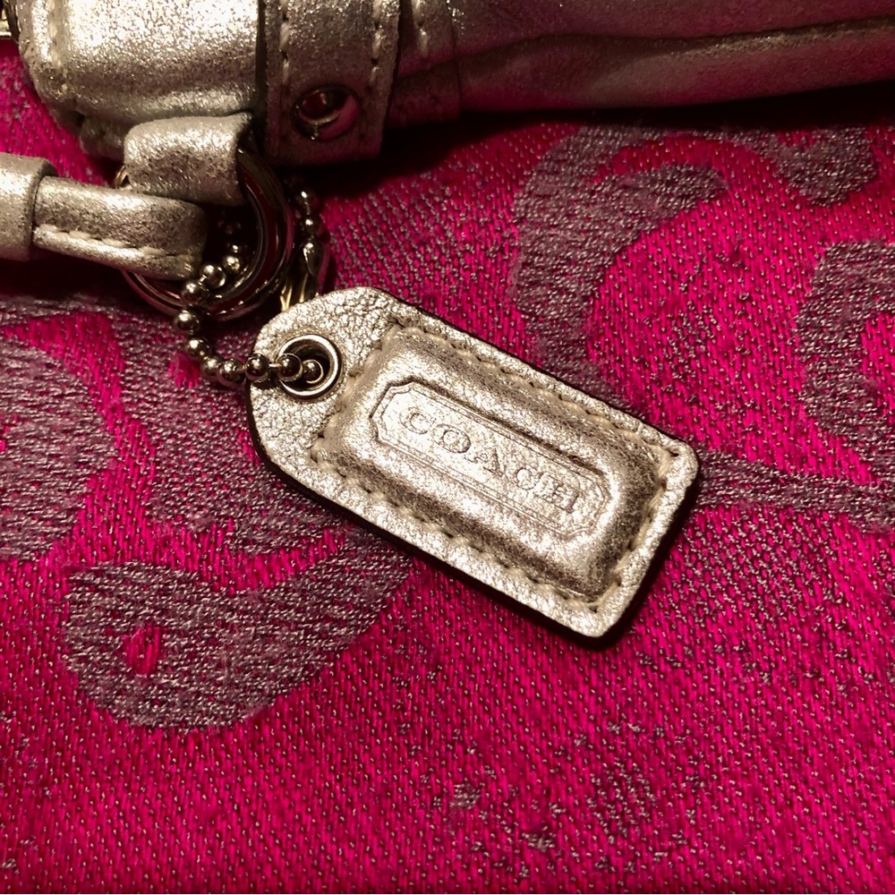 Coach Silver Belted Wristlet - Picture 4 of 5